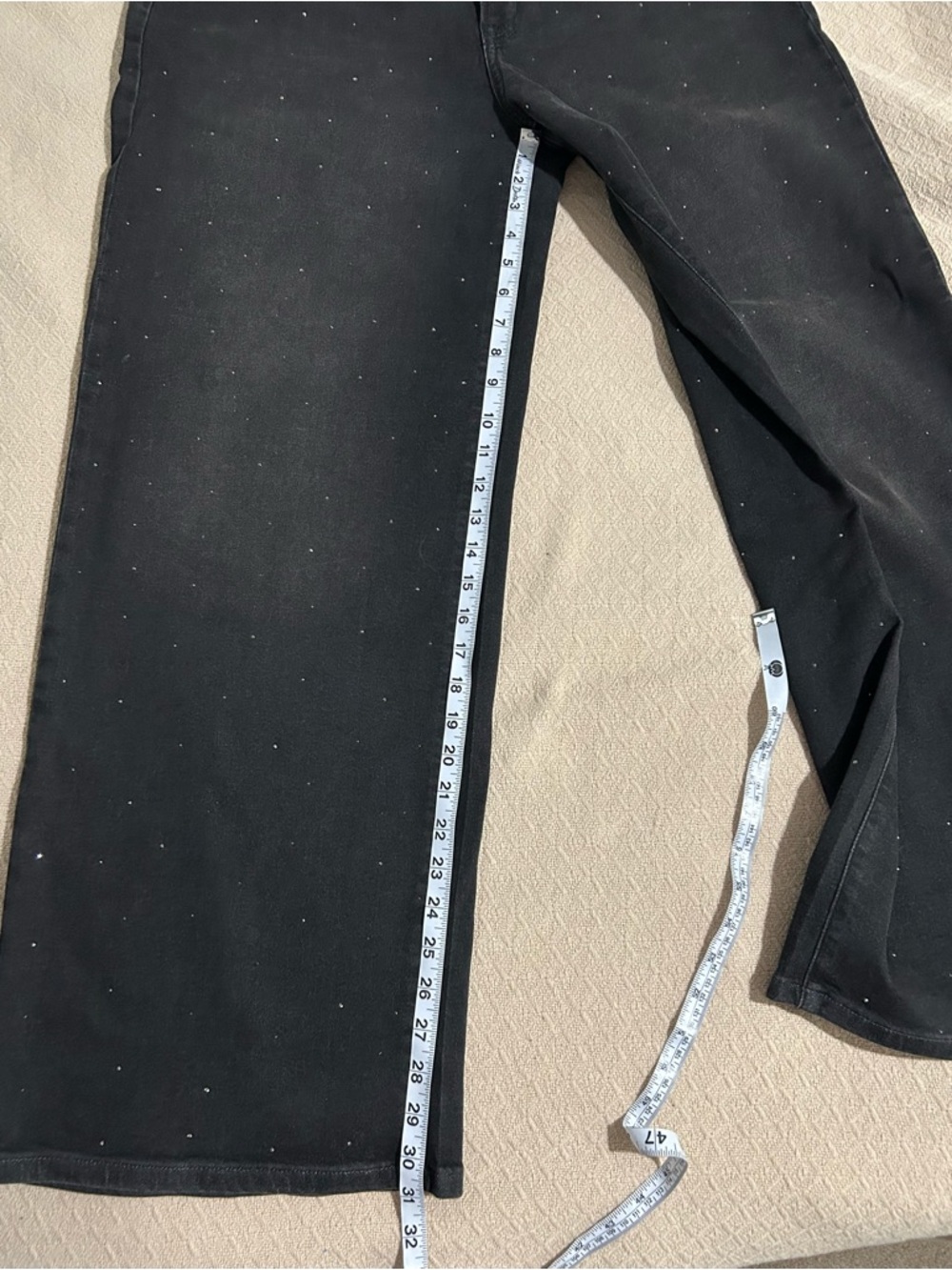 Victoria's Secret Women’s Boyfriend Wide Leg Jeans in Black - Picture 8 of 9